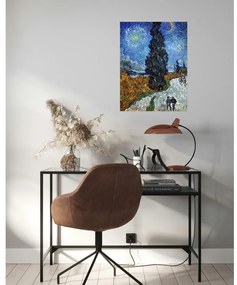 Reprodukcja obrazu Vincenta van Gogha Country Road in Provence by Night – Fedkolor, 45c60 cm