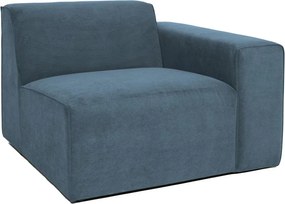 Niebieski sztruksowy moduł sofy (prawostronny) Sting – Scandic