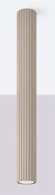 Ryflowana lampa tuba taupe 60cm  N0-Z75