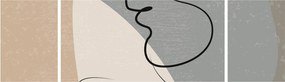 Obraz - Line art dwie twarze (170x50 cm)