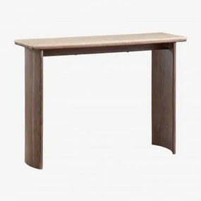Konsola 105x35 Cm Z Trawertynu I Drewna Akacjowego Casilda Travertine - Sklum