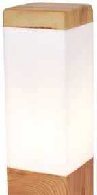 Zewnetrzna Nowoczesna lampa podłogowa zewnętrzna stalowa z nadrukiem drewna 80 cm IP44 - Malois Nowoczesny Oswietlenie zewnetrzne