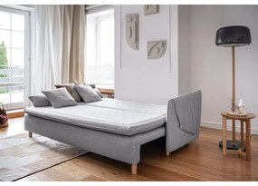 Jasnoszara rozkładana sofa 207 cm Simon – Miuform