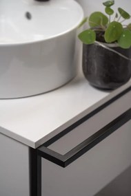 Szafka pod umywalkę LOV 80 cm biały połysk KROFAM