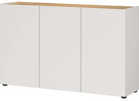 Kremowa szafka w dekorze dębu 120x76x34 cm Adrano – Germania