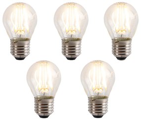 Zestaw 5 żarówek LED E27 z możliwością ściemniania P45 4W 330lm 2100K