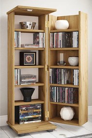 Drewniana półka CD DVD zamykana Engalo L