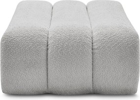 Jasnoszary podnóżek z materiału bouclé Azra – Bobochic Paris