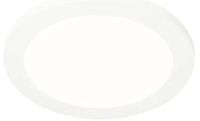 Lampa sufitowa biała 22,5 cm w tym LED 3-stopniowy ściemniacz IP44 - Steve