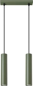 Podwójna oliwkowa lampa wisząca - 6X M058 P8-F64