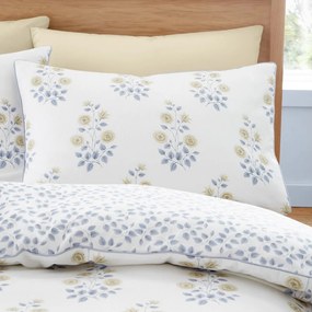 Biała adamaszkowa pościel dwuosobowa 260x220 cm Eloise Floral – Bianca