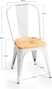 Krzeso z naturalnego drewna Torix