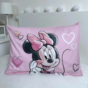 Jerry Fabrics Dziecięca pościel bawełniana do łóżeczka Minnie Powder pink