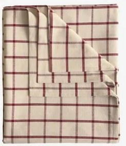 Obrus Bawełniany Oriska 150 X 200 Cm & Beżowy Tapioka – Czerwony Wino - Sklum