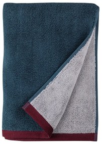 Ciemnoniebiesko-szary ręcznik z bawełny organicznej frotte 50x90 cm Soft – Mette Ditmer Denmark