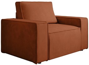 Fotel z terakotowego sztruksu - AMELIA