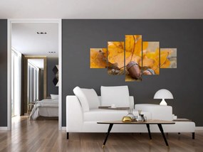 Obraz - Jesienne żołędzie (125x70 cm)