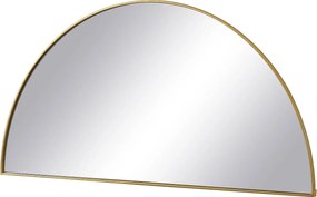 Zestaw 2 designerskich półokrągłych luster z metalu - Dł.50 x Wys.100 cm - złote - GAVRA