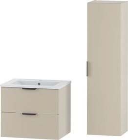 Kaszmirowy Zestaw do Łazienki 60cm Szafka z Umywalką Słupek Pile