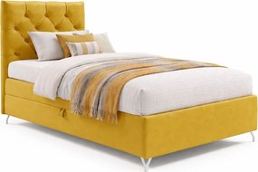 Żółte pojedyncze łóżko kontynentalne 3 rozmiary N9-W54