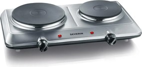 Severin DK 1014 - Kuchenka elektryczna dwupalnikowa 2500 W/230 V, stal nierdzewna