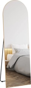 HOMCOM Lustro całopostaciowe 50 x 150 cm lustro stojące duże lustro ścienne bezramowe do salonu, złote | Aosom PL