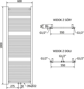 Mexen Mars grzejnik elektryczny 1800 x 600 mm, 900 W, biały - W110-1800-600-2900-20