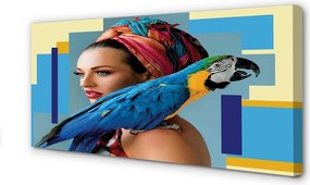 Zdjęcie na płótnie Papuga Ara na Ramieniu