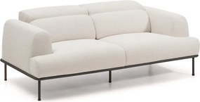 Beżowa częściowo rozkładana sofa z tkaniny szenilowej 214 cm Aurum – Kave Home