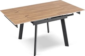 Stół Rozkładany Kwadratowy LARES 90-150 cm Ceramiczny Dąb/Czarny Loft