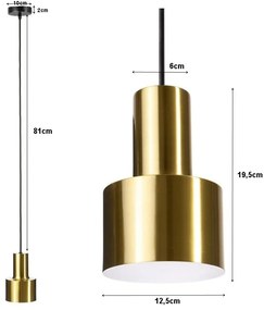 Lampa sufitowa loftowa metalowa wisząca AT7-1SZ-Gold