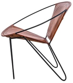 Designerski fotel PANCHO brązowy