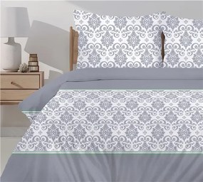 Pościel bawełniana Greno Premium Paradis Nature 140x200 cm szara GRENO