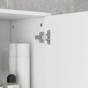 kleankin Szafka Łazienkowa, Szafka z Półkami i Szufladą, Regulowana, Biała