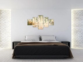 Obraz - Jezioro, akwarela (125x70 cm)