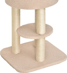 PawHut Drapak 148 cm wysokości drzewko dla kota z kryjówką, 4 zabawki, słupki sizalowe, duża platforma, wielopoziomowy dla kotów do 5 kg | Aosom PL