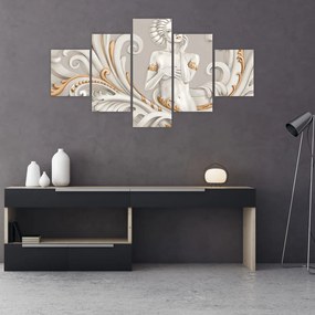 Obraz bogini na ozdobnym tle (125x70 cm)