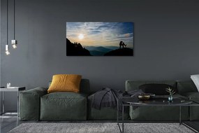 Obraz na płótnie Człowiek i Pies w Górach