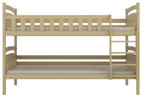 Łóżko piętrowe JULITA 160x80 sosna lakierowana drewniane z szufladami KOCOT KIDS