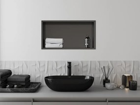 Mexen X-Wall-R półka wnękowa z kołnierzem 60 x 30 cm, gun gray szczotkowany - 19E0603010