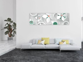 Obraz kwiatowej abstrakcji (170x50 cm)