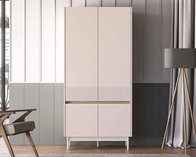 Szafa DUMI 01 4D kaszmirowa/dąb cremona ML MEBLE