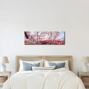 Obraz - Hirosaki, Japonia (z zegarem) (90x30 cm)