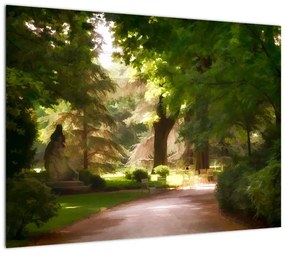 Obraz na szkle - park (70x50 cm)