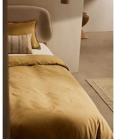 Musztardowa pościel dwuosobowa z perkalu bawełnianego 260x240 cm Sifinia – Kave Home
