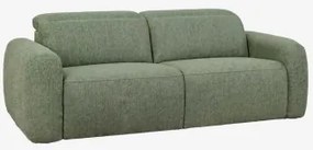 Sofa Dwuosobowa Rozkładana I Elektryczna Tapicerowana Peggy Bukla Szałwiowa Zieleń - Sklum