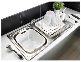 Biały plastikowy ociekacz na sztućce 14x14 cm Signature – Addis