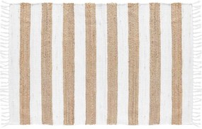 Biało-naturalny dywan 50x80 cm Sagane – douceur d'intérieur