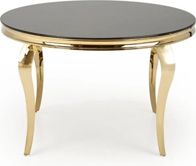 Złoty okrągły stół w stylu retro Reginald 2 Halmar