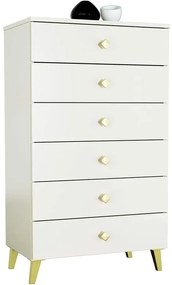 Kaszmirowa komoda z 6 szufladami - Adeks 3X